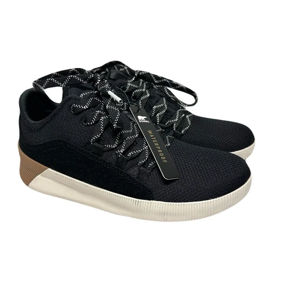 NEW Sorel Womens Size 6.5 Black Out N About Waterproof Chunky Sole Sneakers